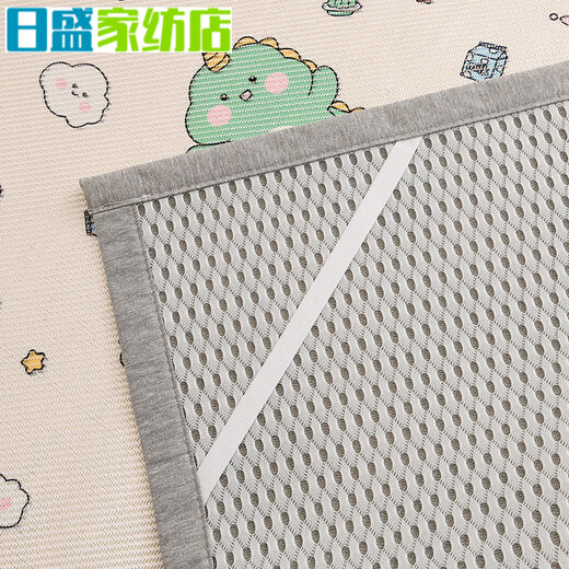 何佳功幼儿园凉席60x13570*170小学生床冰丝凉席幼儿园午睡托管班拼接床 小恐龙(冰藤席+30*50枕套)_A类软 56x100cm