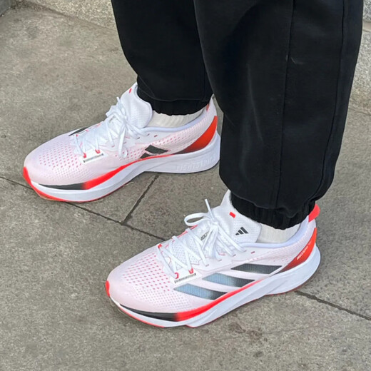 阿迪达斯 （adidas）马拉松AdizeroSL白黑橙配速跑步鞋男子IF6745 黑白色 HQ1349 42.5