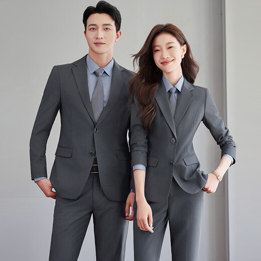 Chenfu Professional Suit Suit for Men and Women Hotel Manager Work Suit Workplace Business Formal Wear Bank Teacher Work Uniform Women's Suit Single Piece (Color Remarks) XL