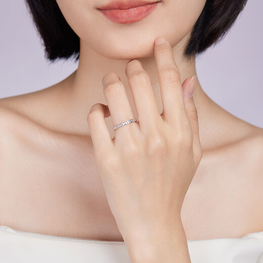 Liuguifu Jewelry Platinum Ring Xiao Yuanyuan PT950 Platinum Ring Female PT0100109 11# 2.20g