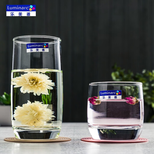 The cat is used for the household glass of French bow and arrow heat-resistant transparent water cup brewing tea cup drinking water cup entertaining green tea cup milk cup LB short 6 pack 200ml-13791