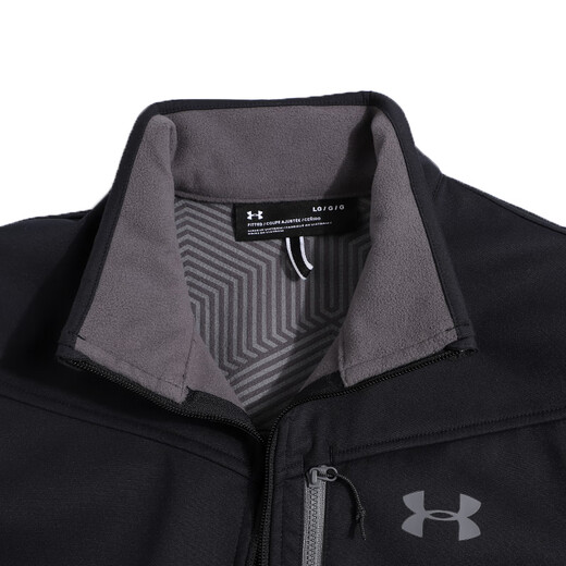 Under Armor woven stand collar jacket for men, fashionable, simple, loose and comfortable, sports and leisure jacket 1321438-001 L