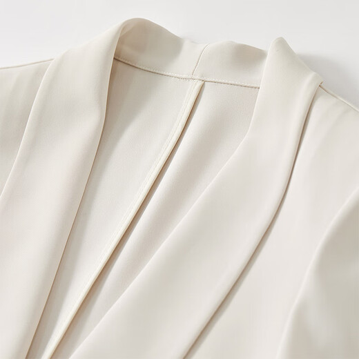 Shandubila Small Series Workplace Commuting/Elegance Green Fruit Collar Suit Suit Slit Skirt High-end Suit Apricot L