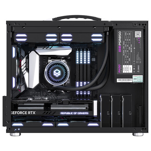 半岛铁盒（PADO）N4黑色MATX机箱 240水冷位/桌面便携式手提台式电脑主机外壳/迷你侧透玻璃/支持显卡长度360MM