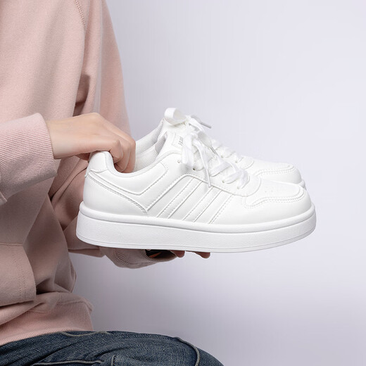 Universal thick-soled white shoes for women, autumn and winter 2025 new women's shoes, versatile women's shoes with skirts, casual sports sneakers for women