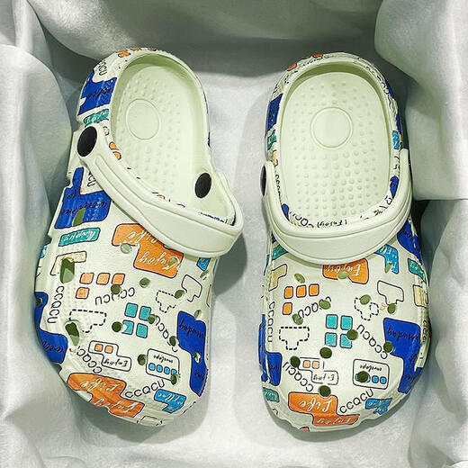 Guanmaopei Kinderschuhen weicher Sohle Anti-Rutsch-Loch-Schuhe süße Bag-Toe Sandalen Babyschuhe Blau 30