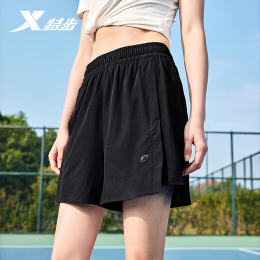 特步（XTEP）五分裤女子夏季吸湿速干运动短裤抗菌运