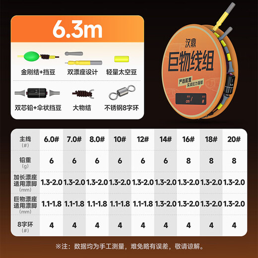 Handing Juwu Line Composition Product Dawu Main Line Group Herring Trolling Line Group Black Pit Fishing New Product Line Group Tied Fishing Line Group Handing Juwu Line Group 6.3 Meters No. 6