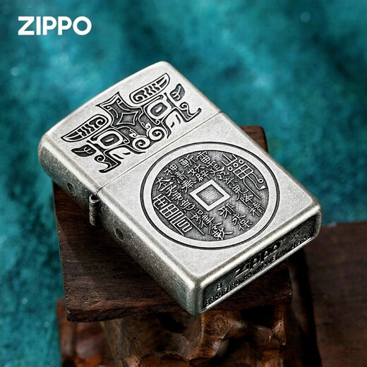 ZIPPO打火机 古银山鬼花钱 煤油防风外壳之宝正版送男友礼物 古银山鬼花钱-单机版 DY9902GY