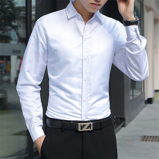 Rongxitu White Shirt à manches longues à manches tendance Sense de conception de conception belle chemise A698 Black L