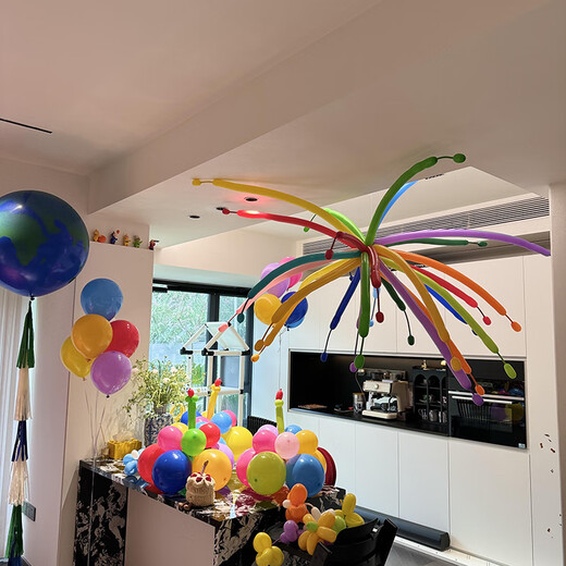 Duomeiyi Magic Long Strip Balloons Thickened Children's Birthday Decoration Arrangement Wedding Party Style Long Strip Free Pump