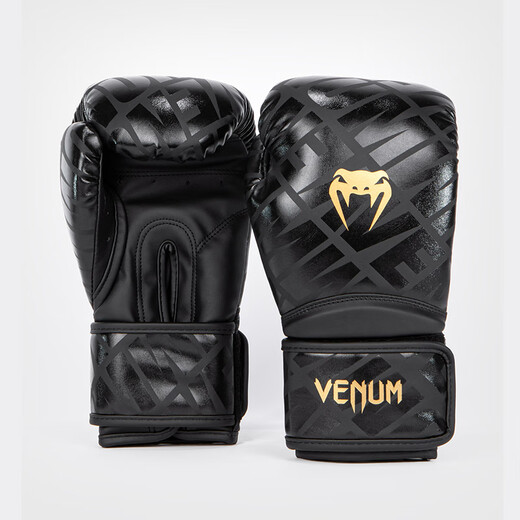 Venum Venom Boxing Gants Adultes Men and Women Adult Training Sanda Training Muay Thai Fighting Sandbag Fights Envoyer une famille Black Gold-12610oz
