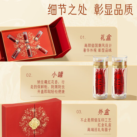创帝藏红花礼盒西藏特级母亲生日礼物补品送父母长辈高端见家长营养品