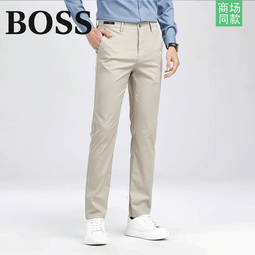 BOSS夏季新款天丝高档休闲西裤商务男装百搭抗皱裤子 9892实体-天丝黑色 29 适合90-110斤