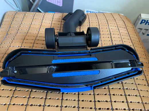 Jingmengyuan Staubsauger FC9735 9732/9515/9530 Bodenbürste, Düse, Schlauch, Filter, Zubehör, graue Bodenbürste mit großem Rad und blauer Bürste