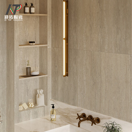 Wen Yijia Beige Beige Roman Cave Stone Tiles 600x1200 Matte Fine Tallved Face Living and Comedor Tesos de piso Cocina y baño IT12610 Color ligero 600*1200