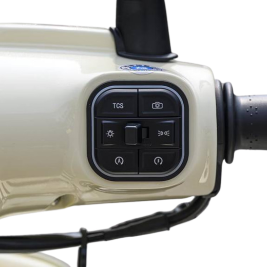 Tianying TATA150 scooter retro cute fuel water-cooled commuter ABS+TCS ivory white 12-issue interest-free