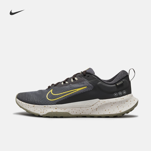 耐克（NIKE）官方JUNIPER TRAIL 2 GORE-TEX防水男子越野跑步鞋HM9734 200中灰/耀黄/沙漠卡其/幻影灰白 40.5