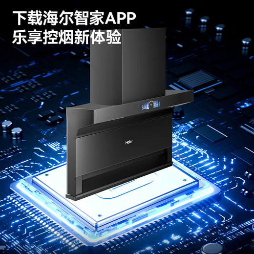 海尔（Haier）变频巡航顶侧双吸抽油烟机 30立方大吸力三吸油烟机 1100Pa静压自清洁 烟灶联动家用油烟机EC739UD 【单烟机】30m³大吸力1100Pa增压