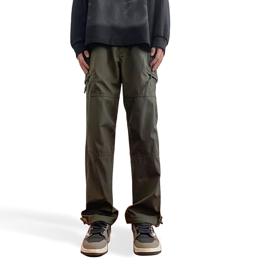 LOMBT American functional overalls men's autumn outdoor charge loose straight casual long pants LT03 military green 2XL