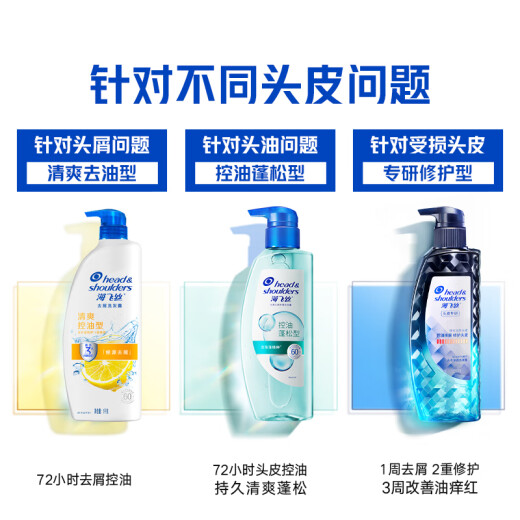 Haifeisi Shampoo para hombres yishen fría yishen fría 430g champú champú menta óleo control