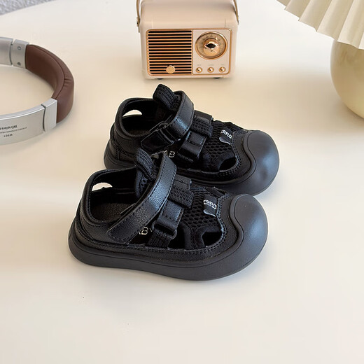 Xianxiu Neue Kindersandalen Zehen ausgehöhlten Sport- und Freizeitstrandschuhe für Jungen und Mädchen 1349 Beige 22: 14,1 cm