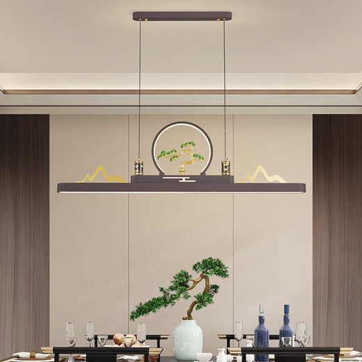 
Handisi New Chinese Restaurant Bar Chandelier Chinese Style One-Line Zen Art Mountain Tea Room Tea Table Eye Protection Lamp 9906-1m 5-Length