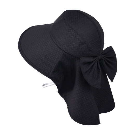 
Summer sun hat, fashionable and versatile large brimmed shawl bow fisherman hat outdoor bike climbing sun hat 8759-Champagne rice [Shawk neck protection] hat 55-58cm