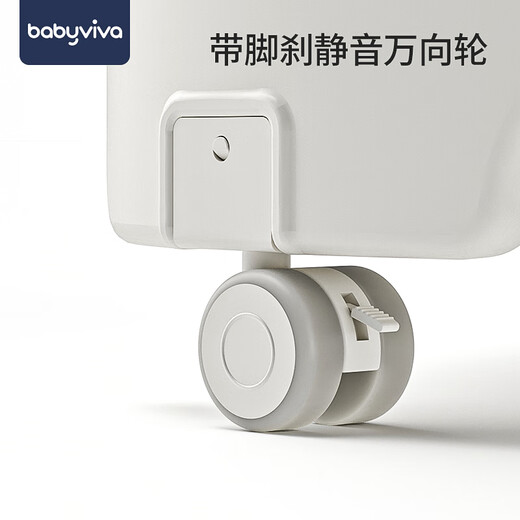 babyviva尿布台婴儿护理台按摩抚触可洗澡多功能换尿不湿宝宝儿婴儿床 奶芙白加大款-单尿布台 其他 组装 框架结构