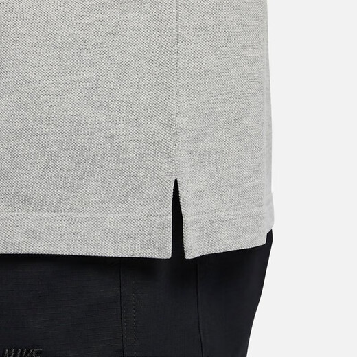 Nike (NIKE) men's button lapel sweater sporty versatile gray short-sleeved POLO shirt short-sleeved FN3895-010 S