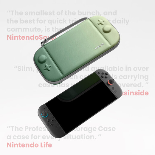 Tomtoc Switch2 Storage Bag N2 Accessories Slim Storage Bag Protective Cover Anti-fall and Pressure Resistant Classic Black Suitable for Switch2