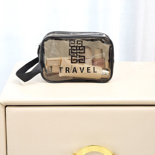 Cosmetic bag, casual toiletry bag, mini handbag, large capacity, portable storage, travel and swimming, gray black, small size x1 20*7.5*13cm