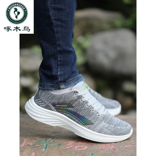 
Woodpecker Old Beijing cloth shoes men's anti-odor and breathable mesh shoes versatile sports casual shoes non-slip board shoes new style flying mesh shoes all black A1699 40 sports shoes standard code