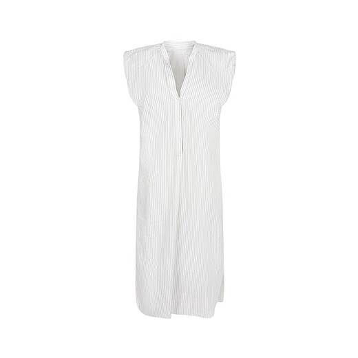 
LESS [same style in the mall] 2025 summer new casual stand collar sleeveless long dress 2P5G13240 008 black stripes M