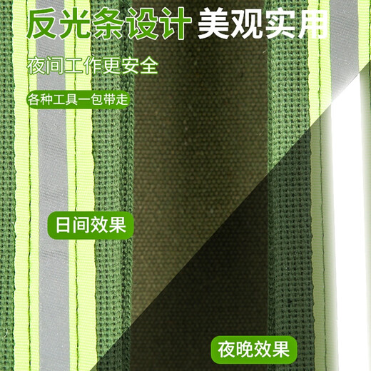 Yun Panfeng Backpack Tool Bag Large Backpack Multifunctional Repair Canvas Woodworking Thickened Wear-Resistant Portable Installation Electrician Bag Backpack Large Length 40 Width 20 Height 40cm