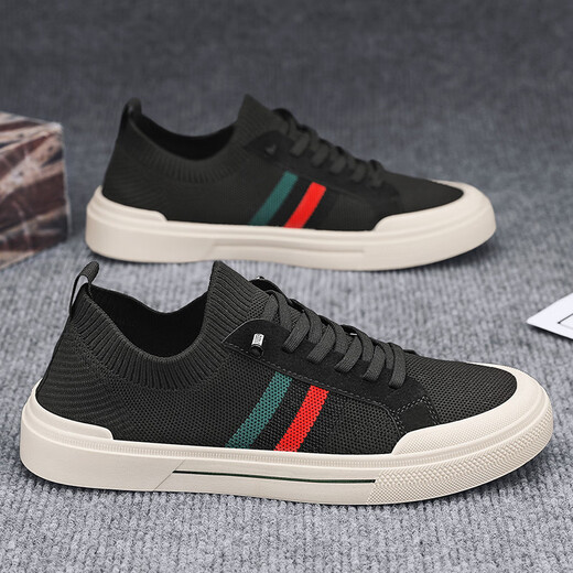 Changxiang Huili men's shoes for summer breathable thin mesh shoes for men's summer canvas casual board shoes for one foot, non-slip soft sole shoes for men beige 42