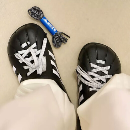 阿迪达斯 （adidas）拖鞋男鞋女鞋夏季运动户外沙滩鞋包头洞洞鞋透气凉拖 JH9848黑色 36.5