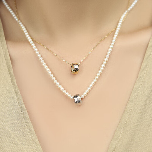 Chishe 18K plain gold lace grid