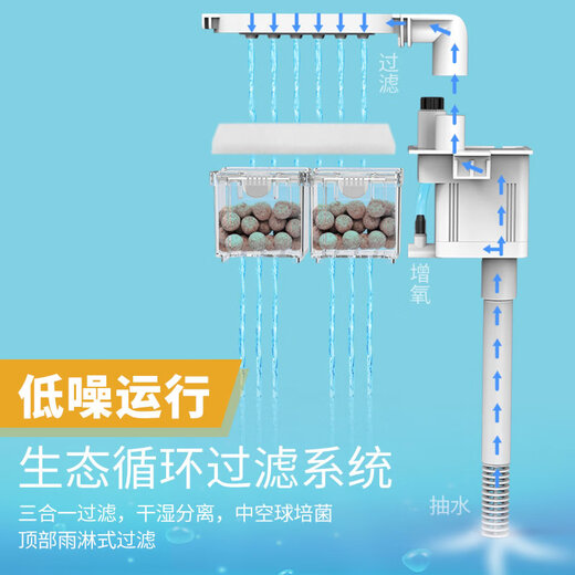 SUNSUN ultra-white fish tank integrated tank self-circulating living room desktop small home aquarium HEJ-380