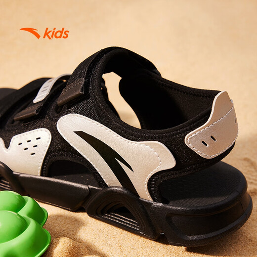 ANTA Children's Sports Sandals for Boys 2025 Summer Breathable Velcro Open-Toe Beach Shoes A12326962I