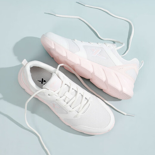 
XTW Women's Shoes Mesh Running Shoes Sports Shoes 2025 Spring and Summer New Lightweight Thick Sole Breathable Cushioned Soft Sole Versatile Shoes 7001 Sail White/Pure Powder 35 - Official Quick Launch
