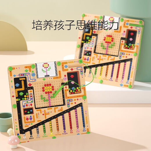 Mingta Children's Maze Magnetic Perlen Level-Breaking Focus Training 3-jährige frühe Bildung 26 Magnetmagnetspielspielzeugspielzeug Jigsaw Zählen Sie Maze Labyrinth Maze Labyrinth