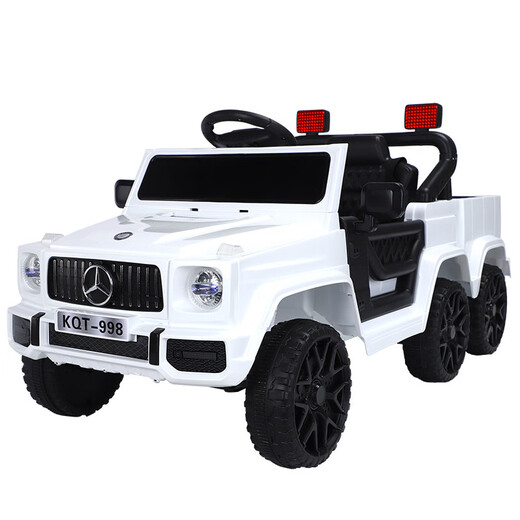 AWZ Big G children's electric car, new super large parent-child car, off-road double toy car, can sit in an adult remote control car, music version - small battery, 5 minutes of play, color changes, electric drive