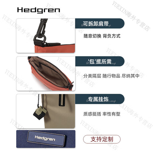 Hedgren Casual Einfache Umhängetasche Herren Light Crossbody Bag Pendler Herren Rucksack HNOV08 Offizielles Flaggschiff authentisch hellblau_724
