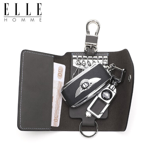 ELLE HOMMEELLEHOMME Key Sac pour les affaires pour hommes Business Casual Taie suspendue Céquette de vache en cuir Casque Coure de protection Gray Ed382300750