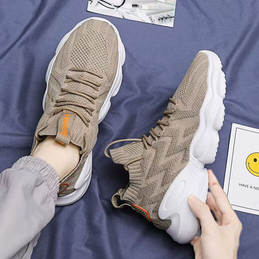 Zapatos changxiang huili zapatos para hombres verano nuevos zapatos de malla delgada transpirable versátiles zapatillas de carreras de luz al aire libre rf-9909 beige 41
