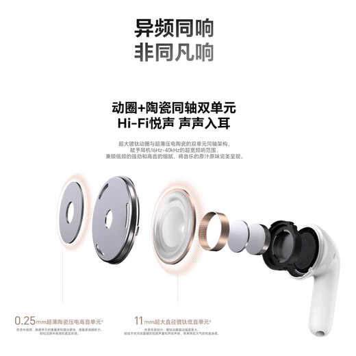 Honor Earbuds 4i Bluetooth headset, Honor headset, call noise reduction, long battery life, same model as Huawei FreeBuds 6i, compatible with Honor Huawei mobile phones, titanium silver