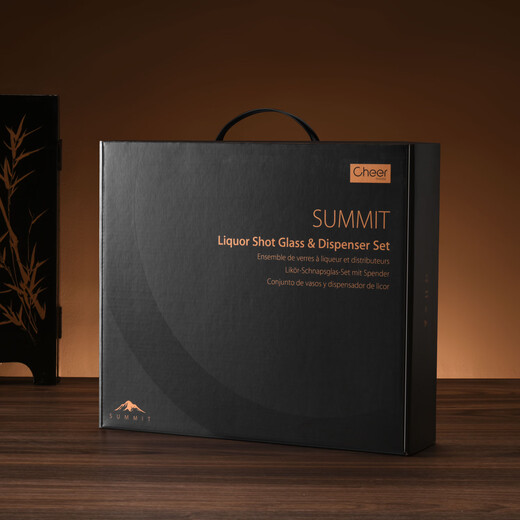 Cheer Jinshan high-end liquor cup dispenser 100ml wine set small wine glass glass jug 6 pots 6 cups gift box set