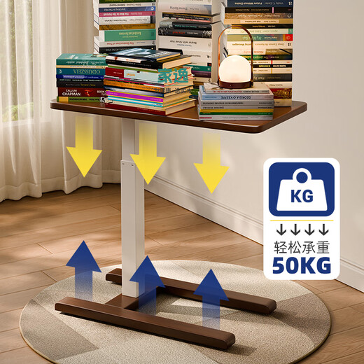 Jiayi solid wood bedside table movable lifting table standing work table pneumatic computer table home desk sofa side table