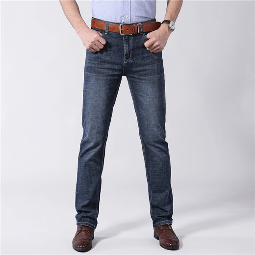 FALAMONE new stretch jeans men's 2025 loose straight casual long pants spring and summer 854 blue + 9624 blue black Regular Regular 29 (2 feet 2) Waist circumference
